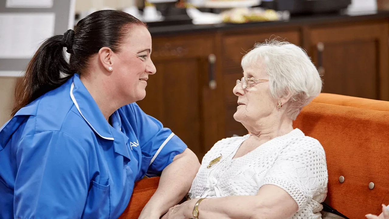 Older people sharing a positive everyday care moment